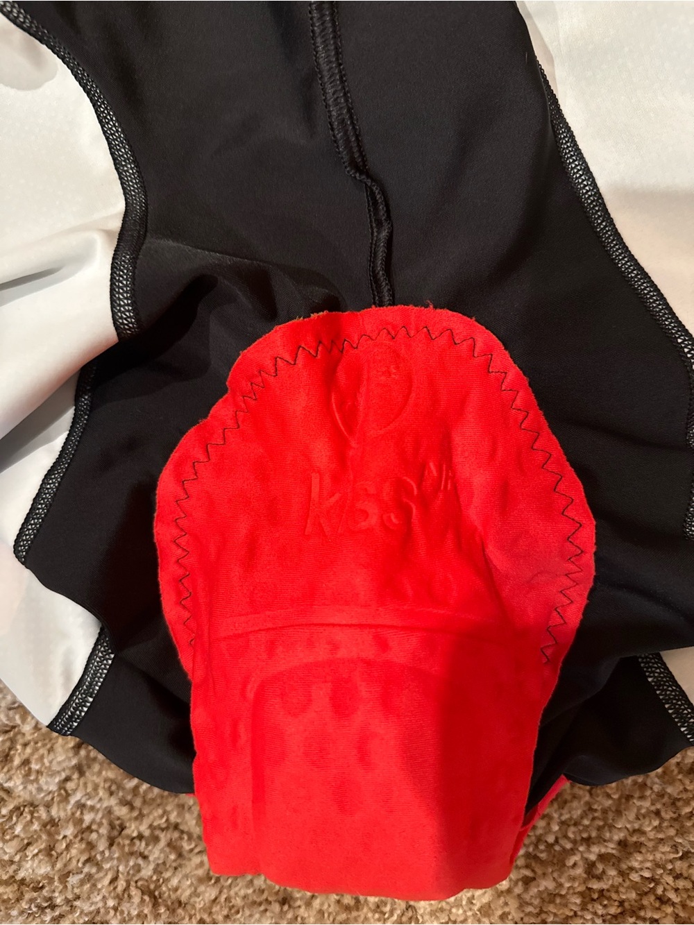 Castilli Men's Black Cycling Bib Shorts with Red Stripes - Picture 7 of 7